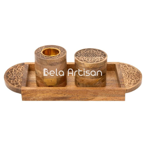 Juego de Bandeja Quemadora de Incienso Bakhoor de Resina y Madera Hecha a Mano, Ecológica y de Lujo, Difusor de Aromaterapia Aromático - Product Image 2