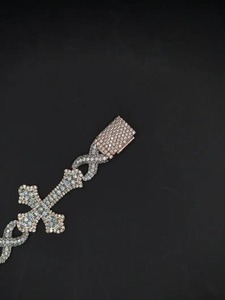 VVS1 Moissanite Diamond Cross Bracelet Moissanite Faceted Diamond Hip Hop Jewelry Making for Jewelry Gift for <b>Men</b> & Women - Product Image 2