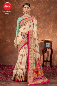 Saris imprimés pour femmes en soie Dola pour occasions spéciales - Product Image 2