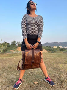 Nouveau design de sac à dos de bureau en cuir pleine fleur croquant multi-usages sac à dos en cuir unisexe vente en gros de sac de produits en vrac - Product Image 3