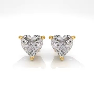 Luxury Women's <b>Hoop</b> <b>Earrings</b> Crafted In 10K <b>silver</b> With Lab Grown Round Diamond Dangle Style fashionable <b>earrings</b> - Product Image 6