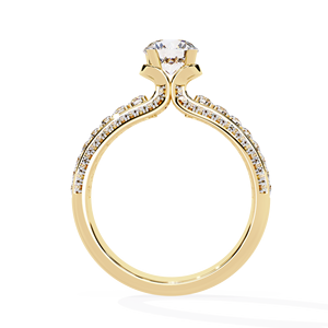 0.80 Carat Lab Grown Diamond Wide <b>Band</b> <b>Ring</b> in Gold Statement Design Fine Jewelry Wholesale Supplier from India - Product Image 6