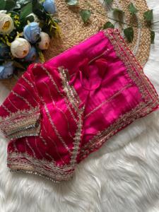 Boutique indienne Designer Dernières vêtements ethniques Exclusive Silver Jari Work Border Classic Fancy Saree for Party Indian Wedding Wear - Product Image 2