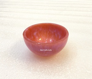 Juego de cuencos para servir de resina amarilla altamente pulida, ensaladeras artesanales de alta calidad, hogar, Hotel, restaurante, moderno, personalizado, India - Product Image 3