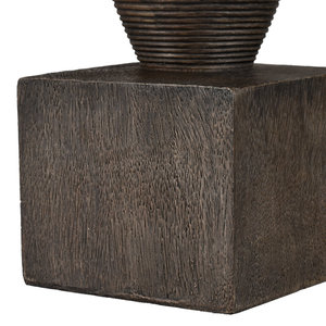 Support votif de table en bois moderne avec finition marron parfait pour la décoration intérieure et la décoration du salon - Product Image 3