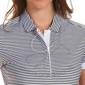 Camisetas de polo con botones sostenibles para mujer para ropa de calle de verano, parches personalizados, patrón sólido hecho en Pakistán - Product Image 4