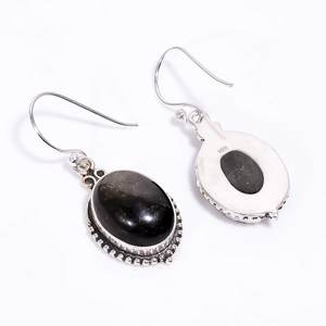 Golden Sheen Obsidian Drop <b>Earrings</b> 925 Sterling Silver Handmade Designer Gemstone <b>Dangle</b> Jewelry Gift - Product Image 5