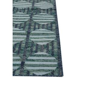Tapis en laine bleu géométrique à motifs losanges, tissés à la main, à mailles plates, pour chambre/salon, couloir rectangulaire haut pour adolescents - Adwl-13174 - Product Image 4