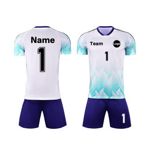 ชุดกีฬาชุดฟุตบอลกางเกงขาสั้นและเสื้อฟุตบอลที่ทนทานและสวมใส่สบายชุดเล่นกีฬาผลิตจากโรงงาน - Product Image 1