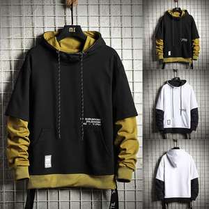 Sudadera con capucha para hombre, ropa para parte superior masculina, ajustada, de Color sólido, venta al por mayor - Product Image 1