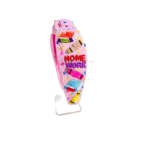 Serre-tête perlé motif crayon fait main, noué sur le dessus, design personnalisé, cadeau idéal pour la rentrée des classes et les enseignants