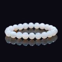 Bracelet extensible fait main pour homme, perles d'agate bleue, 100% naturel, style vintage, haute qualité, pour yoga, cadeau de mariage