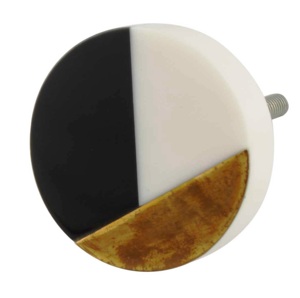 Bouton de porte rond en résine laiton bois noir Boutons en marbre les plus vendus avec taille de forme de couleur personnalisée Fabriqué en Inde Article - Product Image 6