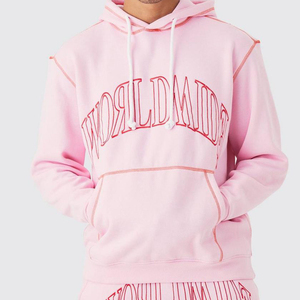 Chándal de Alta Calidad con Lavado Ácido para Hombre, Fabricante de Pakistán, Serigrafía, Talla Grande, Cuello con Capucha, para Invierno - Product Image 4