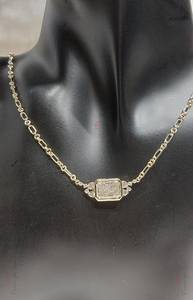 Collar con Colgante de Diamante de Corte Radiante de Moissanita, Plata 925 con Baño de Oro, para Regalo de Novia, para Bodas y Fiestas, Joyería - Product Image 2