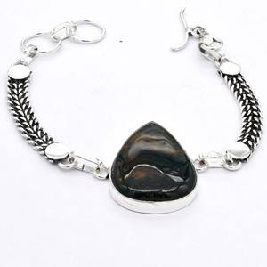 Pulsera gruesa de cristal Natural surtido de piedras preciosas de piedra de sangre para mujer, mezcla de piedras preciosas, joyería de cobre y latón a la moda - Product Image 3