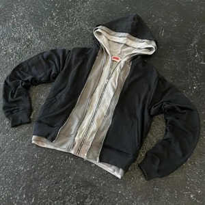 OEM Custom Men's High Quality Three-Layer Cropped Hoodie with Embroidered Zipper and Silk Screen Printing for Spring Season - Product Image 1