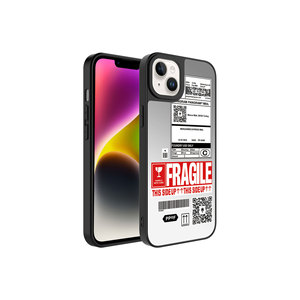 Netzy SAFA Mirror Fragile Series for iPhone 14 Plus Mirror Patterned Silicone Case <b>Camera</b> Protection Stylish 'ins' Frosting - Product Image 1