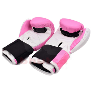 Custom <b>Pink</b> Black Boxing Gloves with Moisture Wicking Universal Fit Made of Synthetic Leather - Product Image 6