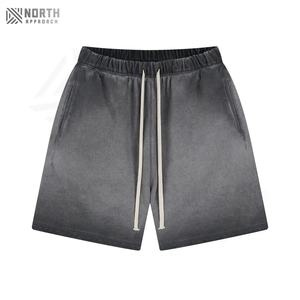 Shorts d'entraînement respirants à taille élastique en tissu tricoté en toile de haute qualité, couleur unie personnalisée, vêtements pour hommes, shorts d'été pour hommes - Product Image 3