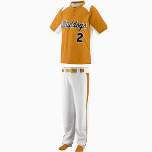 Jersey de béisbol con cuello redondo, conjunto de uniforme de béisbol con sublimación completa, ropa de softbol 2024 - Product Image 5