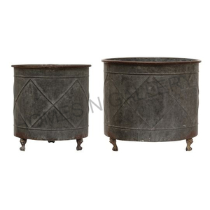 Macetas de Metal de diseño antiguo para flores y plantas, diseño Vintage rústico, diseño clásico antiguo, hecho en la India, precio al por mayor - Product Image 5