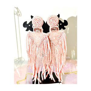 Boucles d'oreilles faites à la main fantaisie pour les occasions de mariage et de festival Achetez maintenant auprès d'un grossiste indien à bas prix - Product Image 3