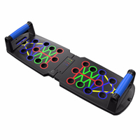 Planche de musculation pliable 10-en-1 intégrée en ABS, équipement de fitness portable et réglable pour la maison, pour hommes HOG.38.B