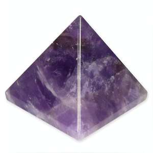 Vente en gros de pyramide de cristal d'améthyste 1 couleur sculptée amour décoration de mariage cadeau agate naturelle pierres précieuses polies pour la chance - Product Image 2