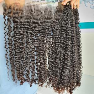 Extensiones de cabello humano Birmano para mujeres negras, pelo rizado con encaje frontal 13x6 HD - Product Image 2