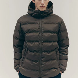 Vente en gros de doudounes d'hiver de qualité supérieure unisexe toile tissu col montant mode décontractée. - Product Image 2