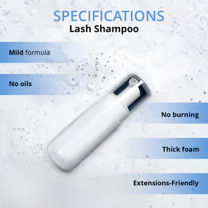 Shampoo pour cils de marque privée, disponible en pack premium OEM, 50ml, 100ml, 200ml, nettoyant moussant pour paupières, démaquillant, outils pour cils - Product Image 2