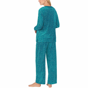 Nueva llegada ropa de dormir de algodón puro ropa de noche ropa de dormir niñas 2 piezas Loungewear pijamas para mujeres conjunto - Product Image 2