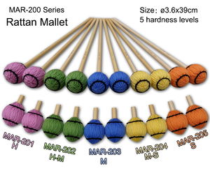 Baquetas de Música de Madera de Ratán de Primera Calidad, Fabricadas en Taiwán, Marca Alipa |   Modelo MAR-201 de 390x36, Calidad Profesional, Resistente y Flexible ~ - Product Image 3