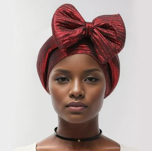 Nova Moda Europeia e Americana Perm Testa Grande Arco Africano Turbante Hat Elástico Confortável Turbante Hat - Product Image 2