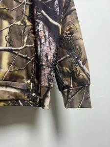 เสื้อมีฮู้ดพิมพ์ลายต้นไม้ดิจิทัลใส่ได้ทั้งชายและหญิงเสื้อสวมหัวโอเวอร์ไซส์กรด Washi Boxy พิมพ์ลายต้นไม้จริงผ้าฝ้าย100% - Product Image 2