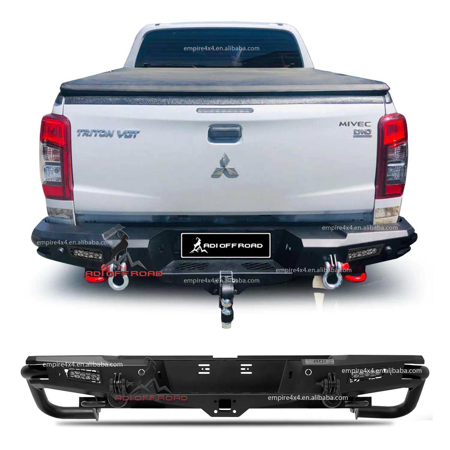 RAD 4x4 รถกระบะเหล็กด้านหน้ากันชนด้านหลังกันชนม้วนบาร์ด้านข้าง BULLBAR สําหรับ MITSUBISHI Triton L200 2009 ~ 2023