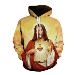 Customized Heavy Cotton <b>Christian</b> <b>Hoodie</b> Plus Size Street Wear Comfortable Fit Autumn Puff Printing Custom Logo Sets High - Product Image 2