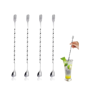 ที่คนค็อกเทลบาร์แบบยาวพิเศษช้อนผสมช้อนคนค็อกเทลสแตนเลสอุปกรณ์สำหรับโรงแรม - Product Image 3
