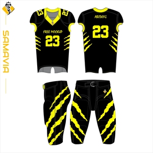 Ensemble d'uniformes de football américain pour adultes avec manches courtes 100% polyester respirant Impression de numéros et conception entièrement personnalisée - Product Image 5