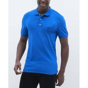 เสื้อโปโลใส่สบายสีฟ้าสดใสคลาสสิกสั่งทำได้ตราใหม่ล่าสุด - Product Image 1
