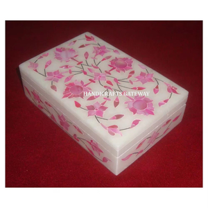 Fabriqué en indien Produit du fabricant et de la vente en gros Meilleure vente Belle boîte incrustée de nacre rose avec une nouvelle boîte Design - Product Image 1
