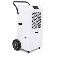 Nouveau déshumidificateur commercial portable 168L/jour avec roues et écran numérique pour le contrôle de l'humidité des petites caves