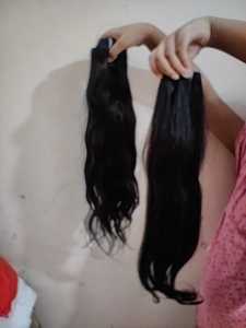 Alta calidad a granel ondulado 100% humano Remy solo dibujado extensiones de cabello crudo Color negro cabello indio virgen Natural - Product Image 4