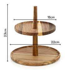 แท่นวางเค้กไม้อาคาเซียทำด้วยมือสไตล์ไม่เหมือนใคร - Product Image 4