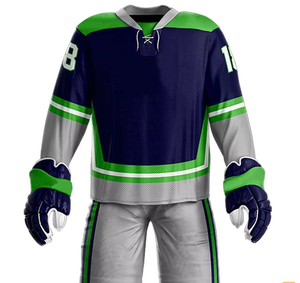 Vêtements de hockey sur glace respirants pour hommes, vêtements de sport à séchage rapide avec logo personnalisé, ensembles d'uniformes de hockey sur glace pour hommes, meilleures ventes - Product Image 6