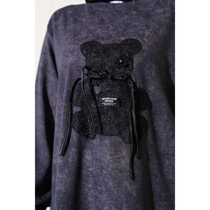 Loyşa <b>Teddy</b> <b>Bear</b> <b>Patterned</b> Batik Tunic Smoke - Product Image 4