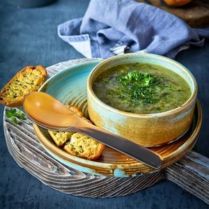 Cuillère en corne de buffle à long manche, design classique écologique, texture naturelle lisse pour cuisines bio - Inde - Product Image 5