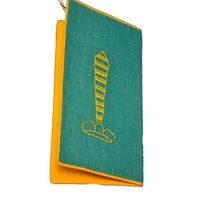 Carpeta de archivos de cartera de negocios de lona de yute de alta calidad personalizada profesional Carpeta de documentos A4 con almacenamiento de bolígrafo para oficina escuela