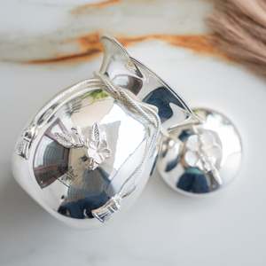 Handi Plateado en Plata con Diseño Floral Decorativo para Bodas - Product Image 4